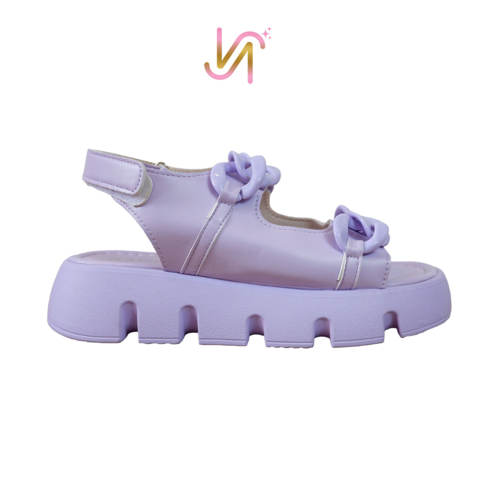 Nadilastuff “TURUN SIZE” Curly Sandal Wanita Platform Sendal Wanita Premium Ringan Musim panas