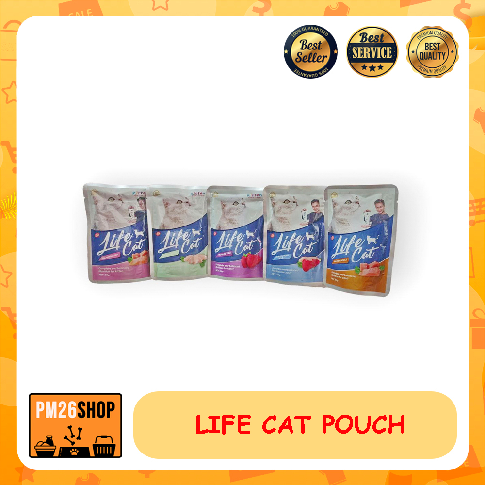 MAKANAN KUCING BASAH SACHET LIFE CAT POUCH