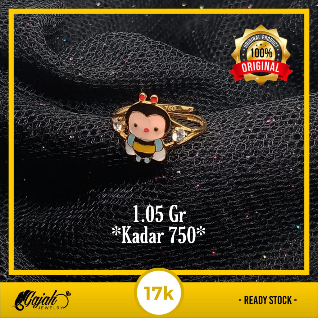 Cincin Anak Emas 17K - 1.05 Gr Kadar 750 - 5312