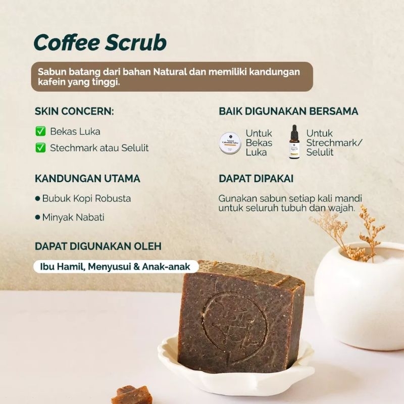 BioTalk Sabun Natural Herbal | Coffee Scrub | Kulit Normal | 120gr