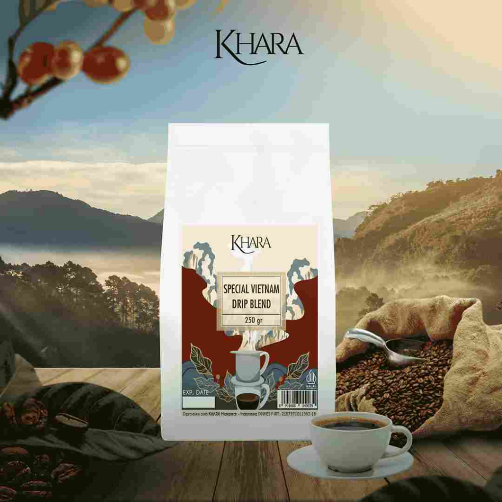 

Kopi Bubuk Special Vietnam Drip - Khara Special Vietnam Drip Coffee 250gr & 1kg