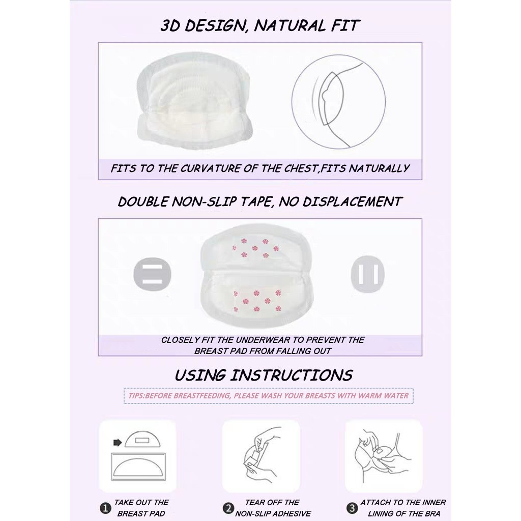 Breast Pad Angel Mommy | Disposable Breastpad Menyusui Anti Bocor Katun Thin Soft 30pcs/ 50pcs/ 100pcs