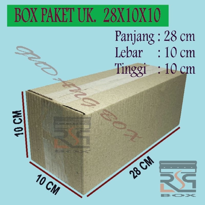 

Kardus packing ukuran 28x10x10 cm Box online packaging paket murah