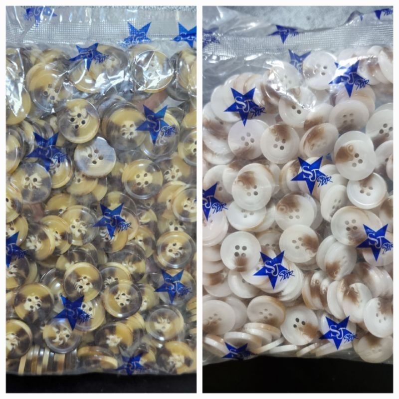 Kancing Karamel Belang 20mm/2cm/32L @200 pcs Kancing Baju Corak Macan Kancing Lolipop Caramel Marble