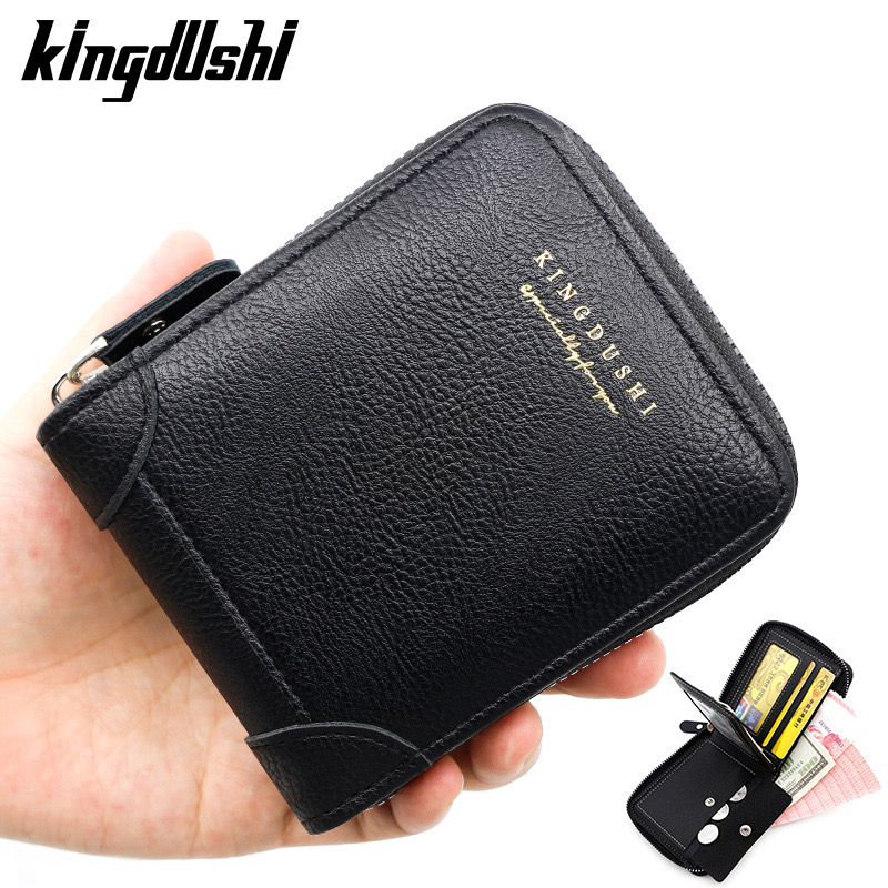 IMPOR KINGDUSHI D5519 DOMPET UANG LIPAT TEBAL ZIPPER BAHAN LEMBUT DITANGAN