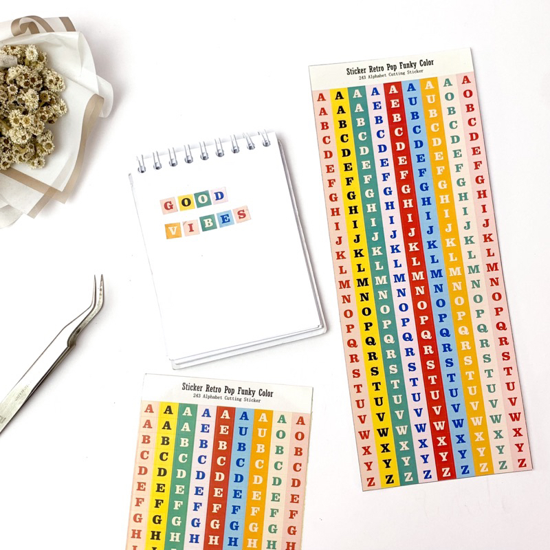 

Stiker Huruf A-Z Retro Kotak Warna Pop Funky DIY Planner Jurnal stiker kotak jadul stiker kotak huruf stiker dekorasi stiker funky stiker vintage