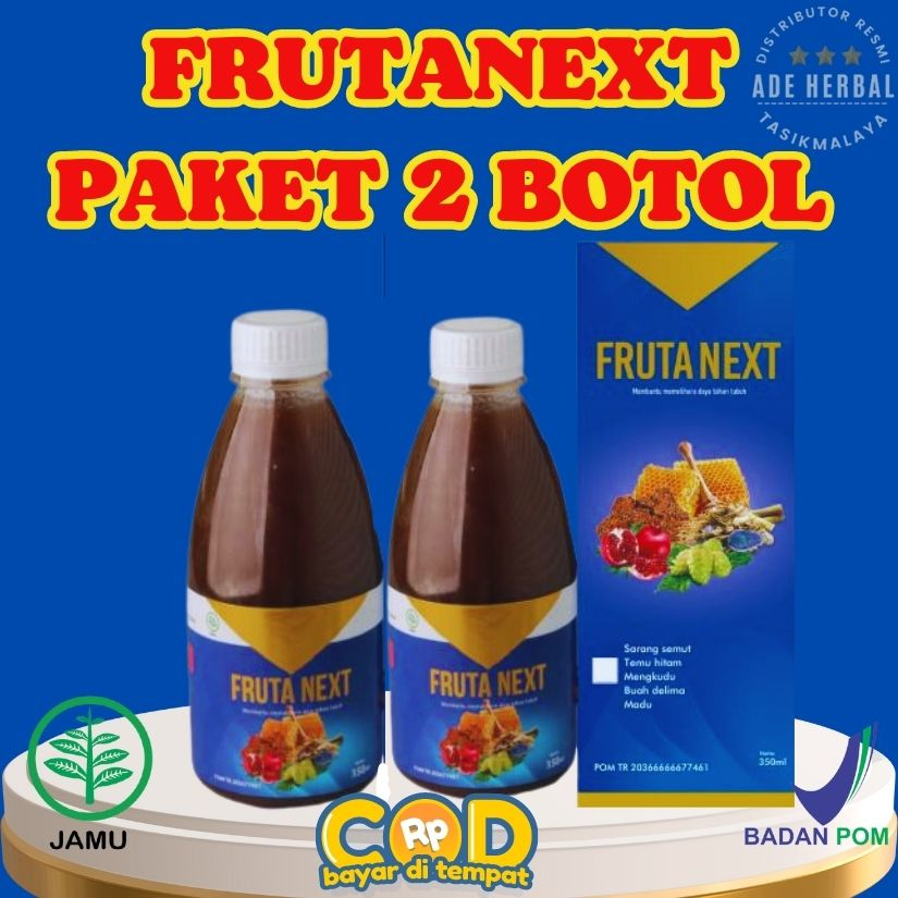 Paket 2 Botol Frutanext Vitamin Herbal Bantu Tingkatkan Daya Tahan Tubuh Imun Jaga Kesehatan