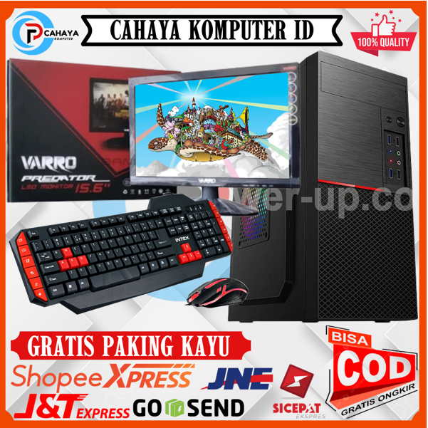 CPU Client ANBK| Kasir| Online Shope| Fulset Murah Intel I5 Ram 4GB HDD 500GB LED 16Inch Keyboard Mouse