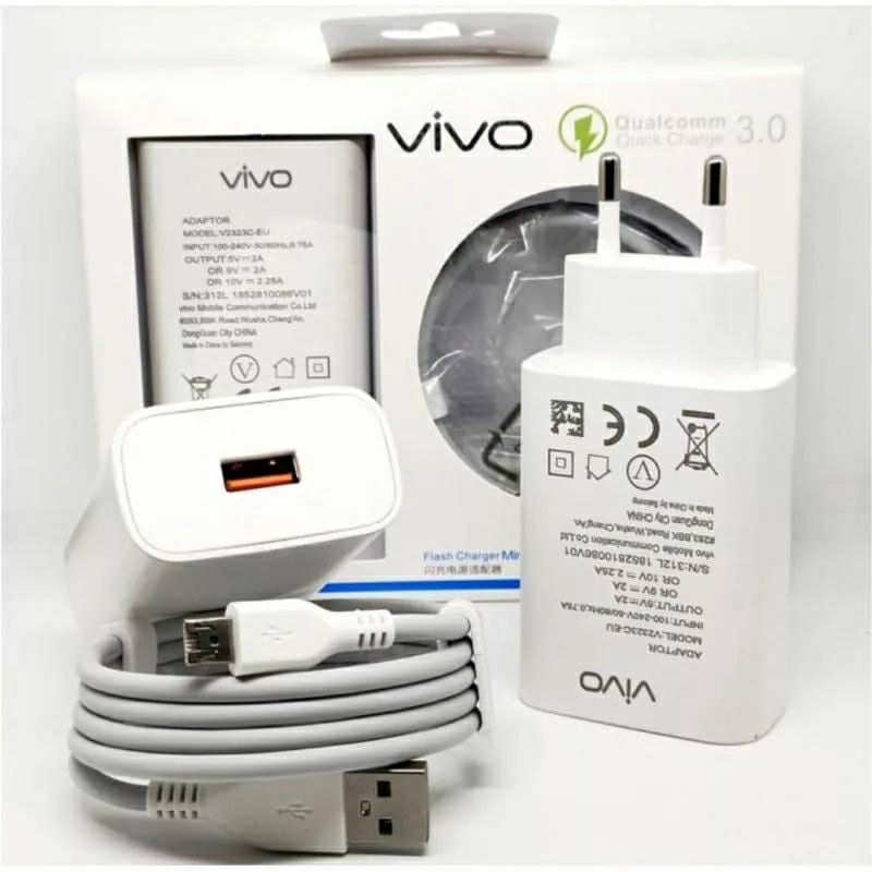 Charger VIVO Y12 Y19 y17 Y21 Y71 Support Semua hp FLASH CHARGER  ORIGINAL SUPER VOOC MICRO USB TYPE C