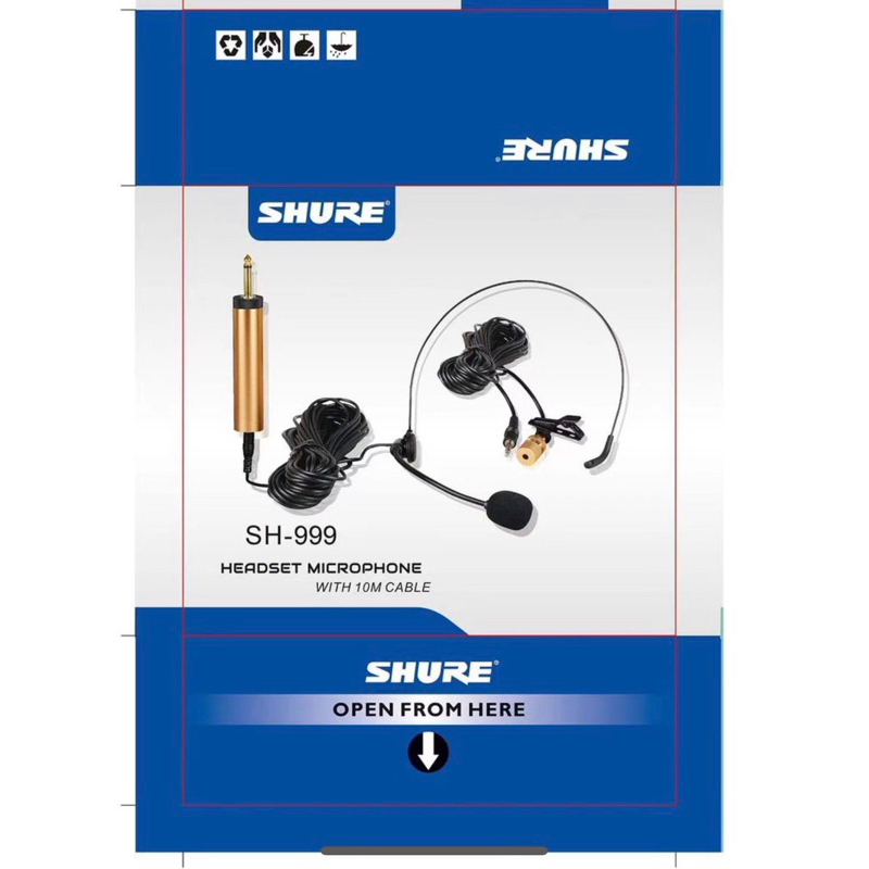 mic jepit+headset imam masjid SHURE SH 999T
