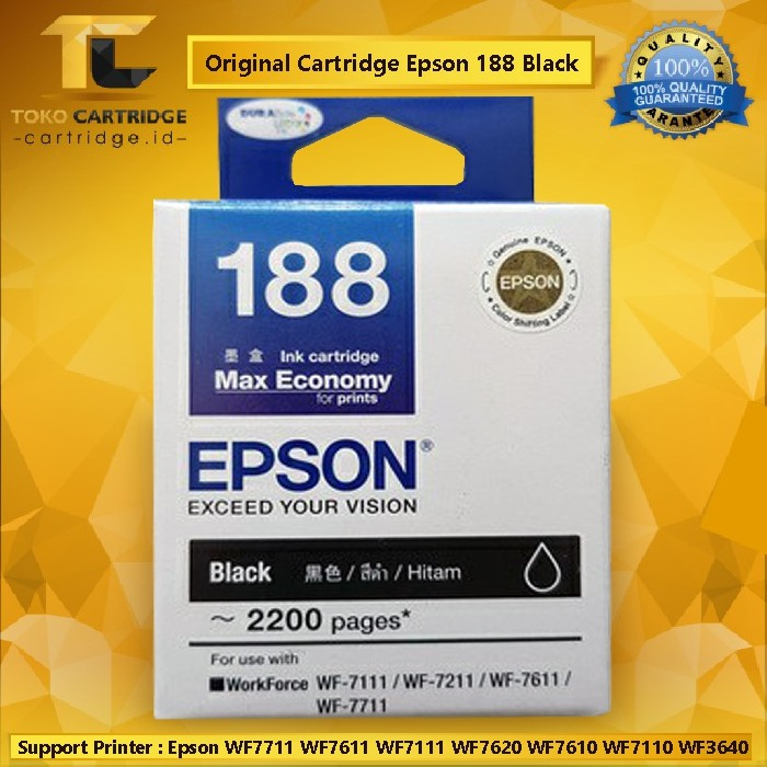 Cartridge Ink Epson 188 T188 Original Printer WF7111 WF7211 WF7611 WF7711