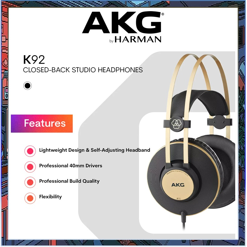 AKG K92 K 92 Headphone Flat ORIGINAL