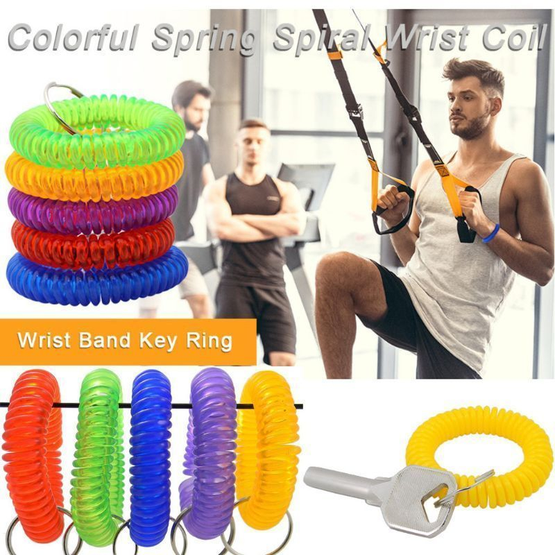 10pcs Gantungan Kunci Gelang Stretch Untuk Gymkolam Renang