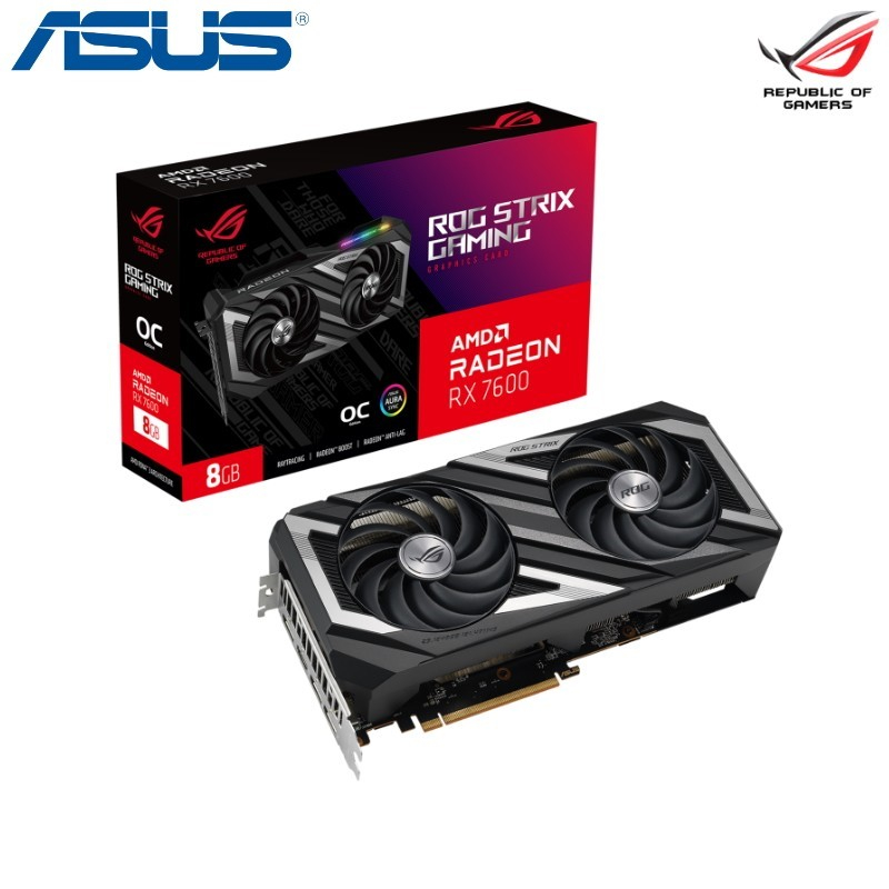 ASUS ROG Strix Radeon RX 7600 OC Edition 8GB GDDR6 - VGA Card