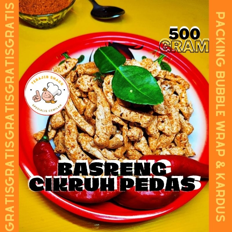

STIK BASRENG PEDAS DAUN JERUK 500 GRAM BASO GORENG SNACK KILOAN
