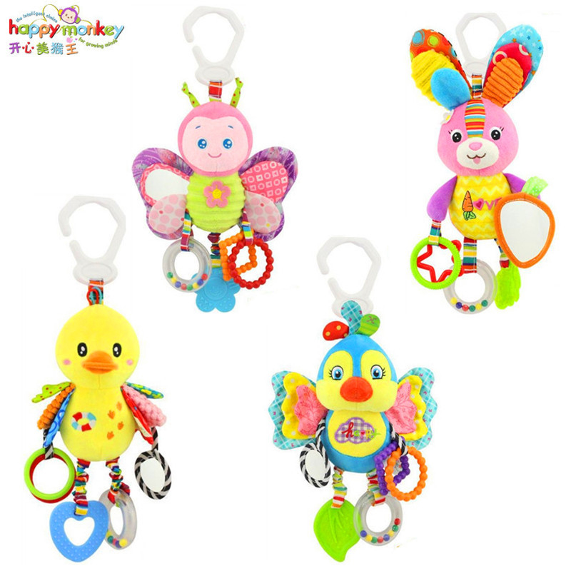 [BIG SALE] Teether Gantung Bentuk Boneka Plush Hewan untuk Stroller