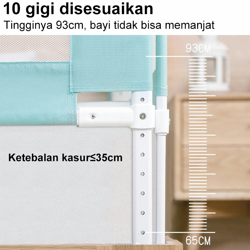 Tinggi 100cm✔️ Baby bedrail Baby Bed Guard Pagar tempat tidur bayi Baby Bedrail Ranjang Pengaman Kasur Tempat Anak Pengaman kasur bayi Pengaman kasur bayi Pagar anti jatuh Pengaman kasur bayi pagar anti jatuh