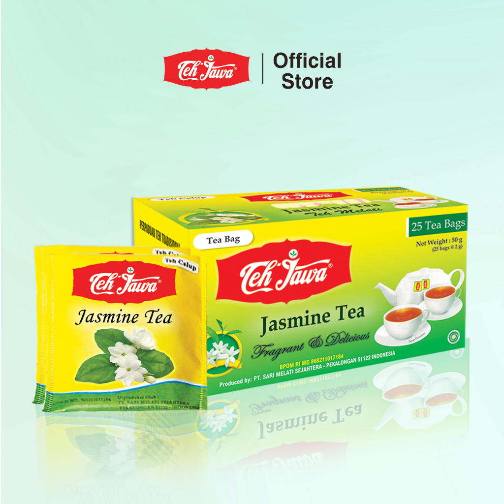 Teh Jawa Jasmine Tea Enveloped Celup isi 25 per Pack (isi 5 Pcs) Free Cantel