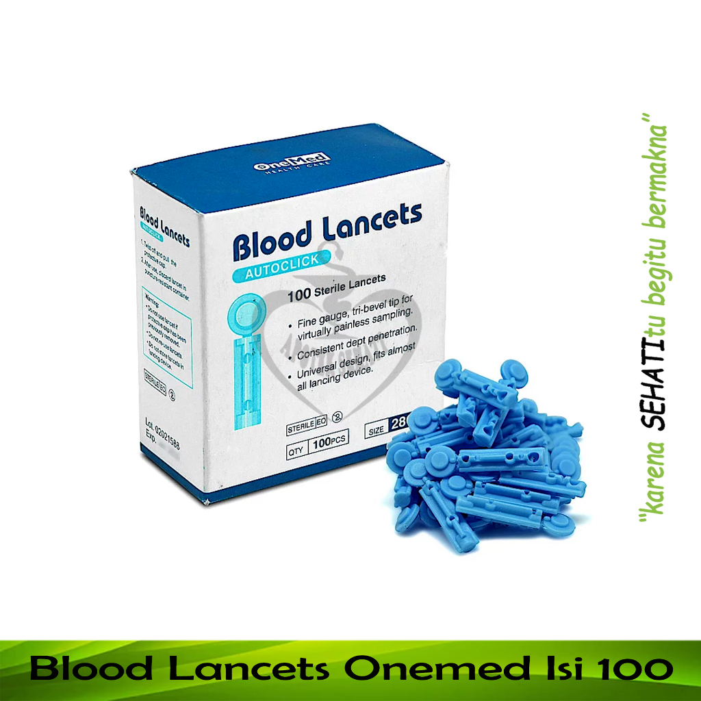 Blood Lancet Onemed Lancets Kecil 100 Pcs