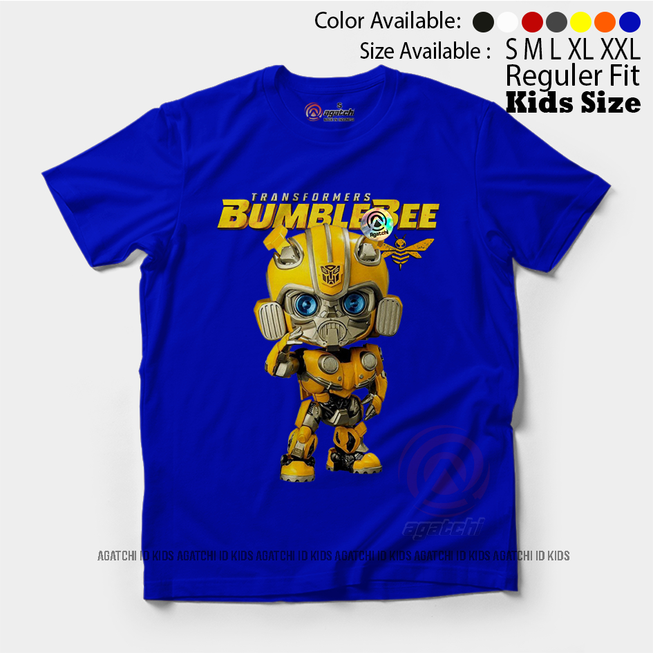 Baju Kaos Atasan Anak Laki - Laki Agatchi Robot Mobil Transformers - Bumble bee