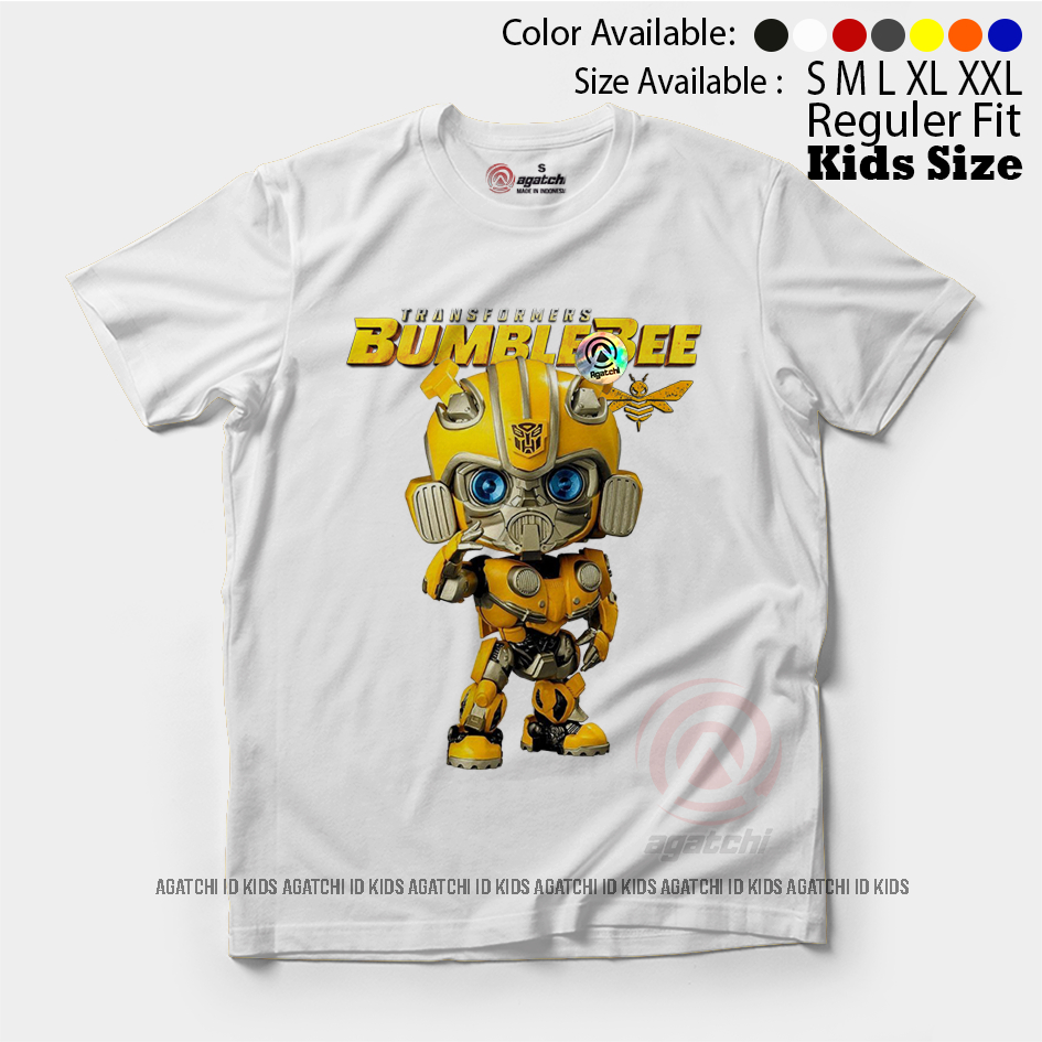 Baju Kaos Atasan Anak Laki - Laki Agatchi Robot Mobil Transformers - Bumble bee