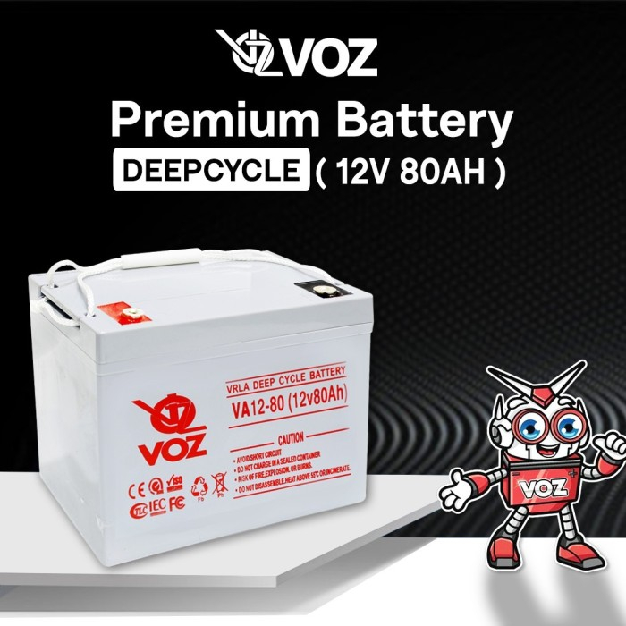 Voz Baterai Deep Cycle 12V 80 Ah| Baterai Solar Cell