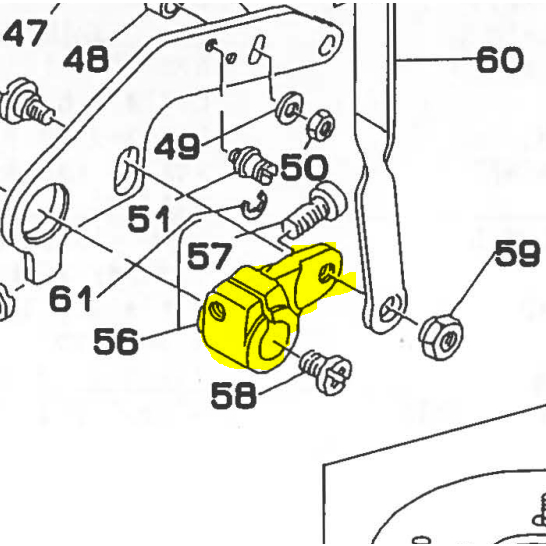 Stop Motion Arm A 135- 21158 Mesin Jahit Bartack YX-1850 / LK-1850