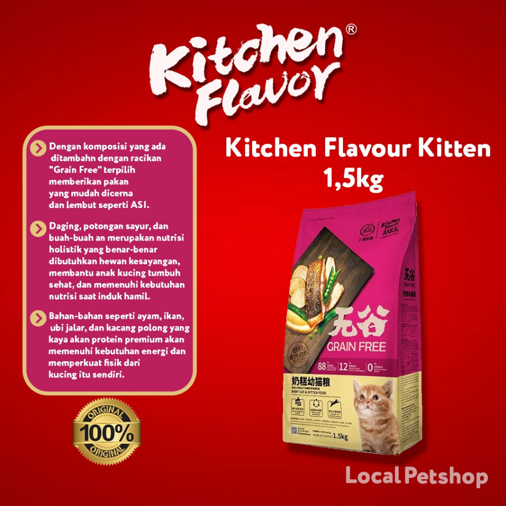 Makanan Kucing KITCHEN FLAVOR Babycat &amp; Kitten Freshpack 8 Kg Termurah