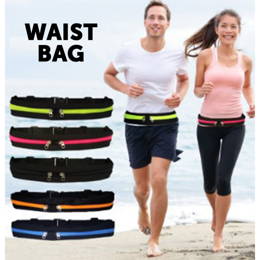 Waist Bag Tas Pinggang Mini Impor Running Belt Tas Jogging Waistbag