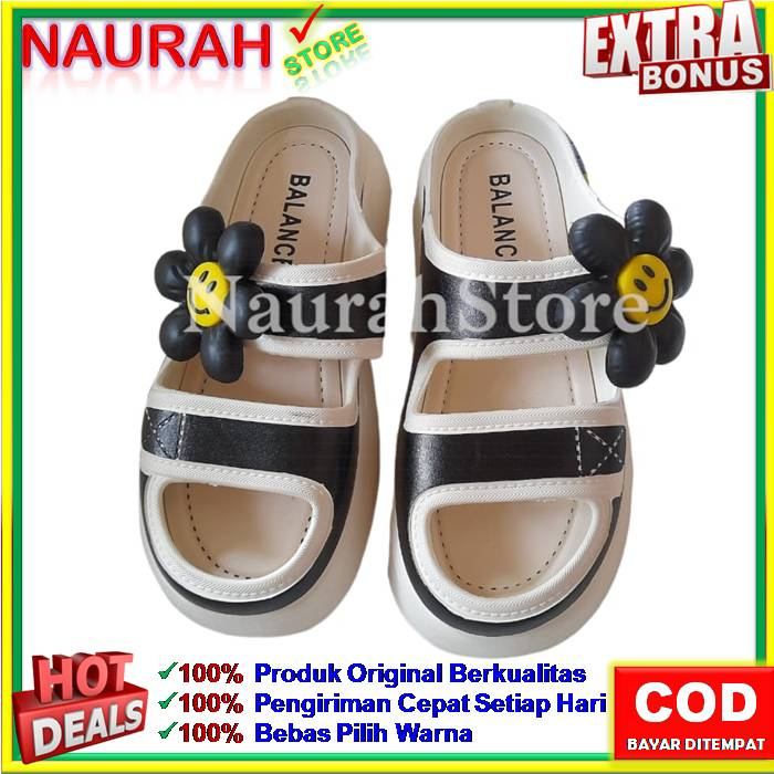 Sandal Slop Wanita Balance 029 F3 Sendal Viral 100% Original Kualitas Import Jelly Rubber Anti Slip Nyaman Empuk Lucu Termurah Terbaru