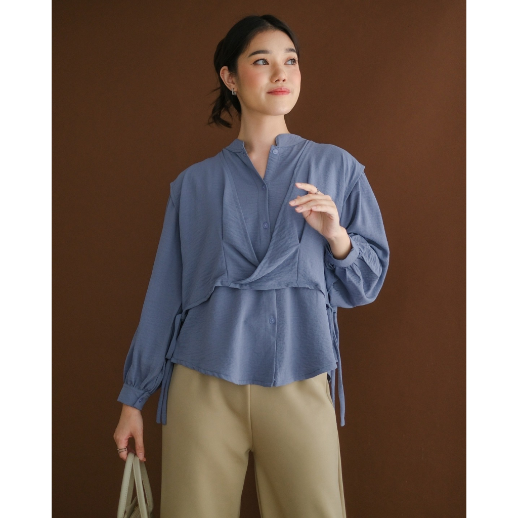 Myrubylicious KLAUDEN SHIRT KODE BN2655 | SHIRT | KEMEJA WANITA | KEMEJA POLOS