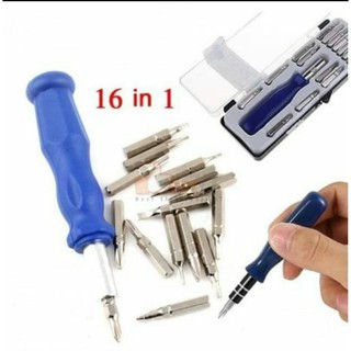 Obeng Set Multi 16in1 Screwdriver Handphone Komputer Laptop Elektronik Obeng Set serbaguna multifungsi praktis
