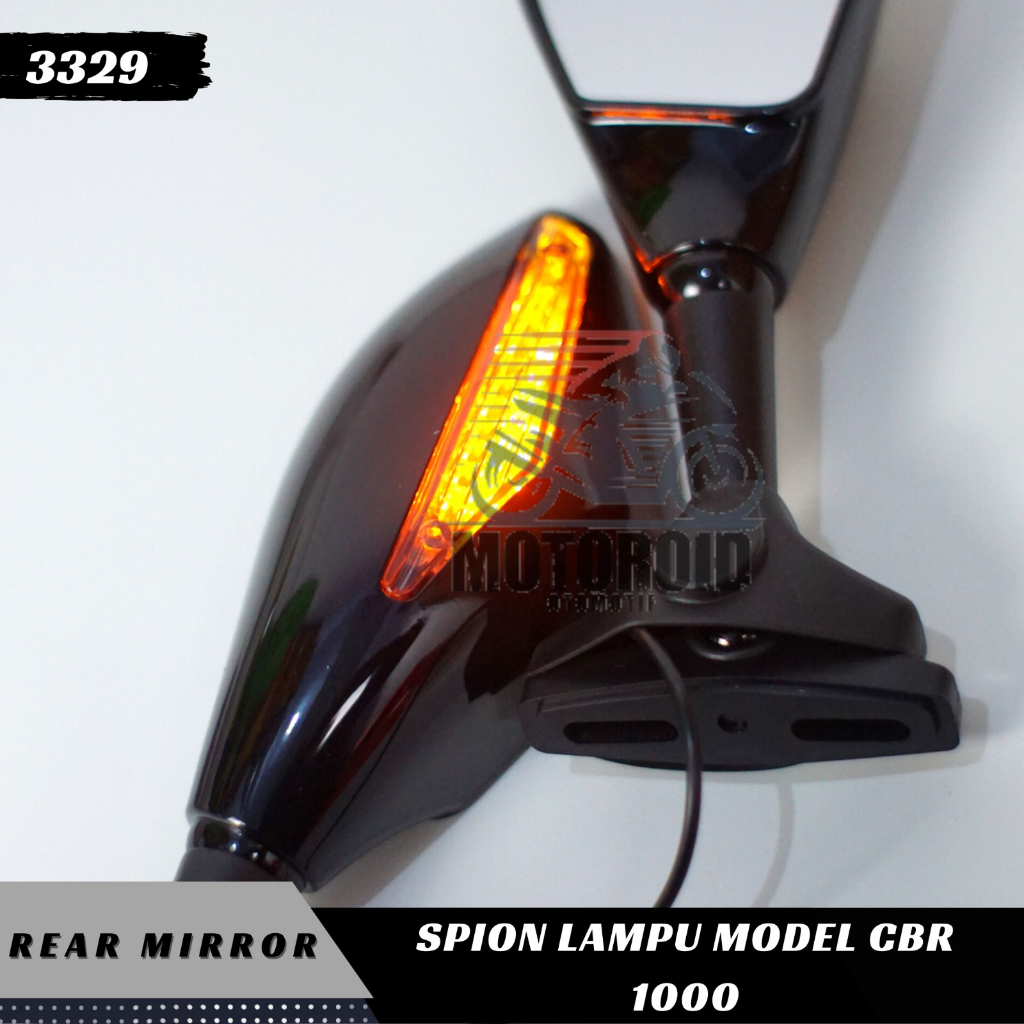 Spion Fairing Plus Lampu Sen Spion Model CBR1000 Semua motor Terbaru Spion Moge