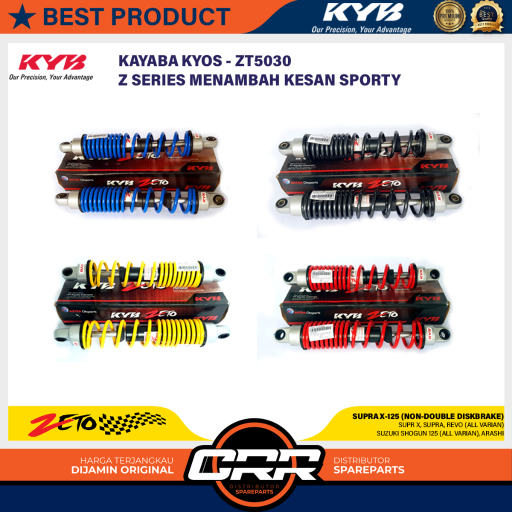 Shockbreaker Sok Belakang Kayaba Zeto Honda Supra Revo Blade Karisma Suzuki Shogun 125 Arashi Tidak 