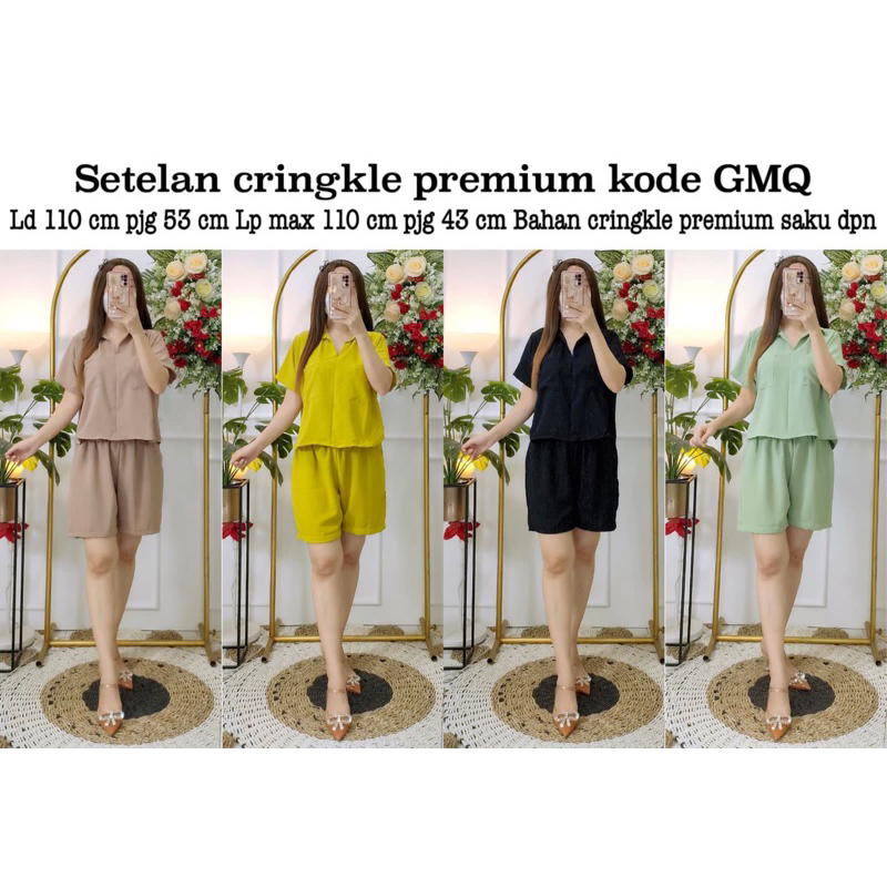 Setelan cringkle premium gmq