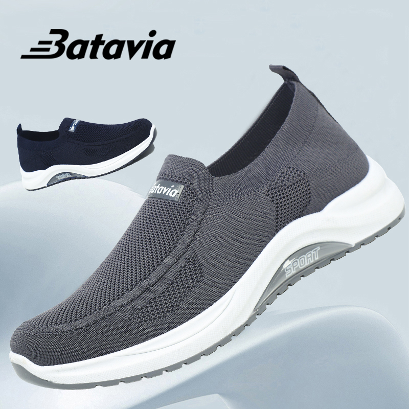 Batavia 2023 Baru Pria Sepatu Rajutan Bernapas Olahraga Sepatu Fashion Sepatu Olahraga Kasual Pria Jogging Sepatu Pria Dewasa sepatu sepatu pria sepatu cowo sepatu cowo sepatu pria sepatu pria ringan B26