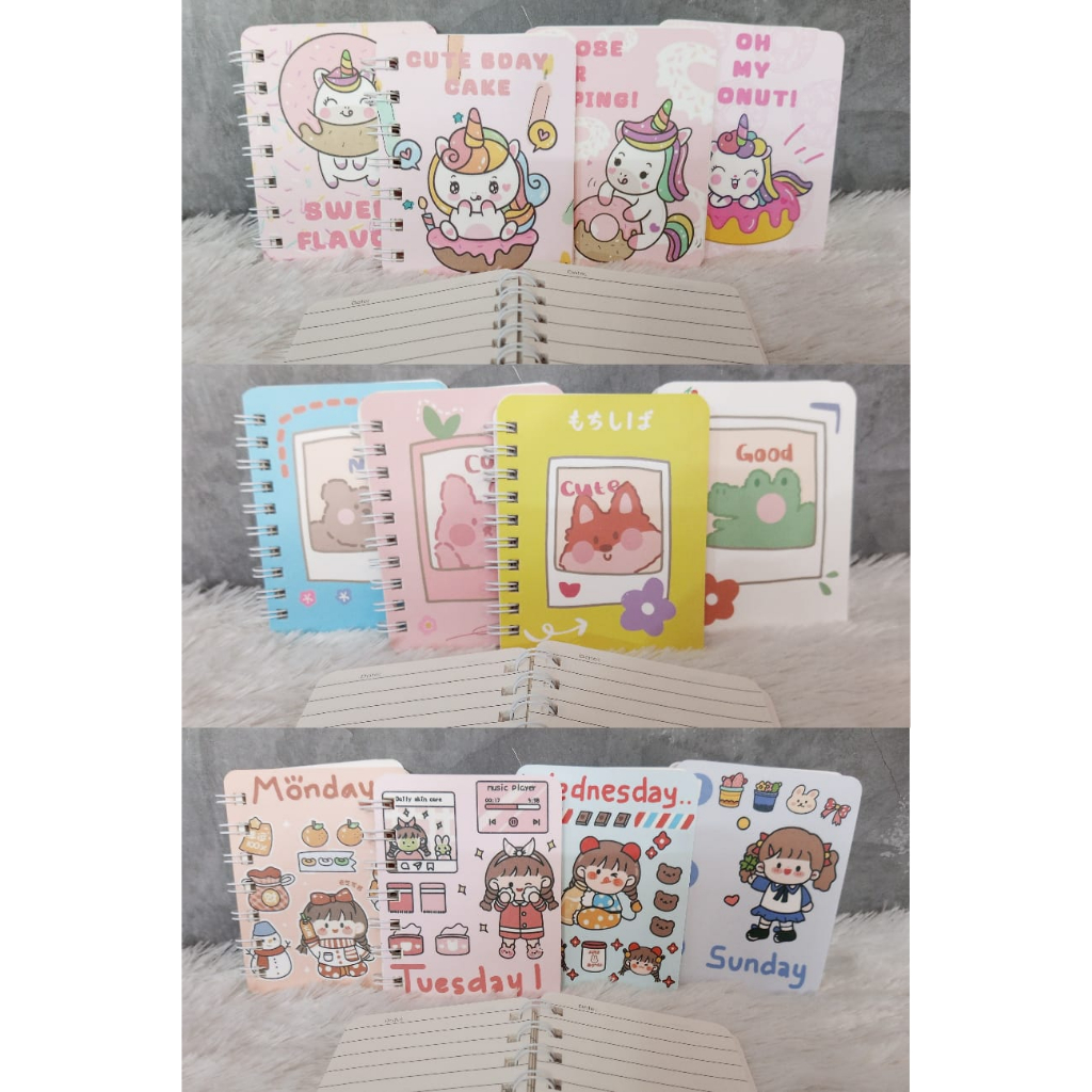 READY STOK NOTE BOOK ANAK NOTE BOOK RING 80 LBR NOTE BOOK BUKU CATATAN ANAK LUCU BELAJAR