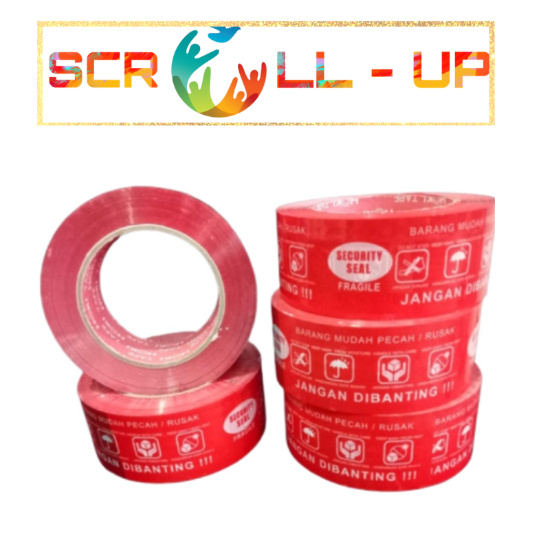 

LAKBAN FRAGILE MERAH/45MM X 100 YARD TEBAL