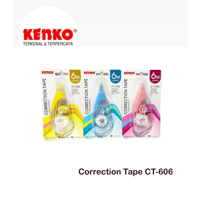 

KENKO CORRECTION TAPE CT-606 ( 6 M X 5 MM ) - 3 PCS
