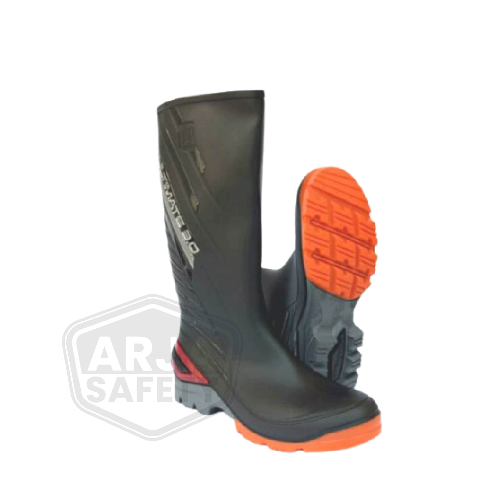 [ ARJA SAFETY ] Sepatu Boot Tinggi AP Boots AP Ultimate 2015 Hitam - Sepatu Boots Anti Slip | Sepatu Safety Karet | Sepatu Boots Tinggi | Sepatu Kerja | Sepatu Kebun | Sepatu Ternak