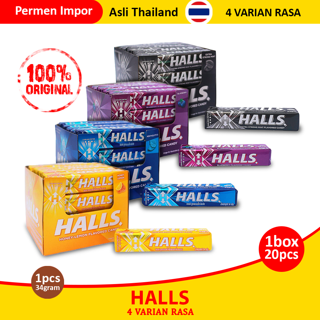 

PROMO Permen Halls - 1 Box - 4 Varian Rasa