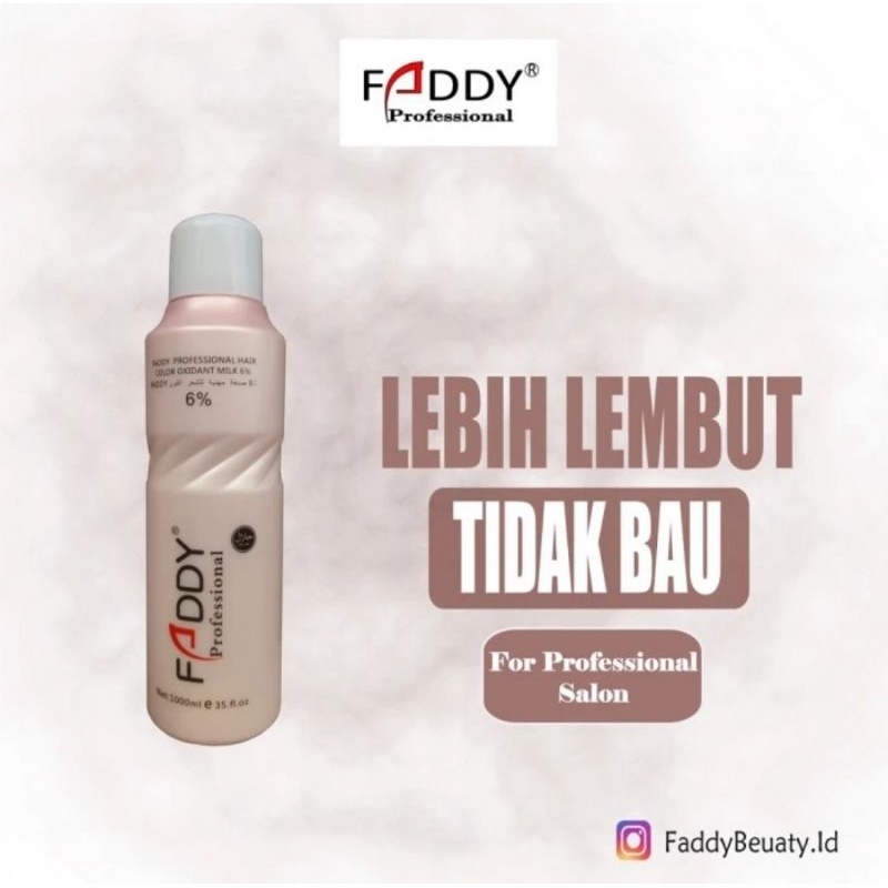 Faddy Hair Oxydant - Campuran cat untuk proses pewarnaan Rambut 6% 9%