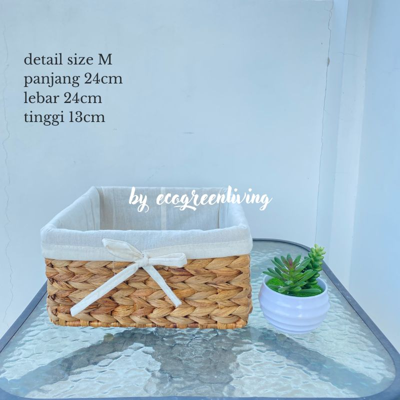 Baki Hampers Lapis Kain Blacu / Keranjang Hampers Rangka Besi Square Unik / Hampers Hantaran