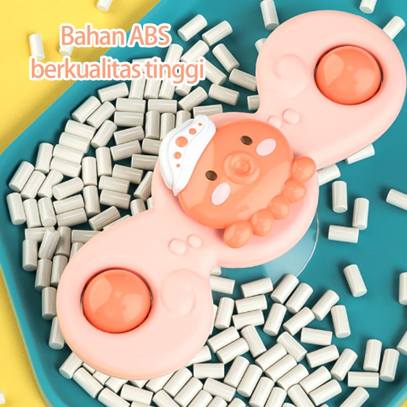 Mainan Fidget Spinner Anak Pop it Mainan Mandi Bayi Spiner Putar Mainan Genggam Sensor Motorik Bayi/ mainan bayi 3 bulan