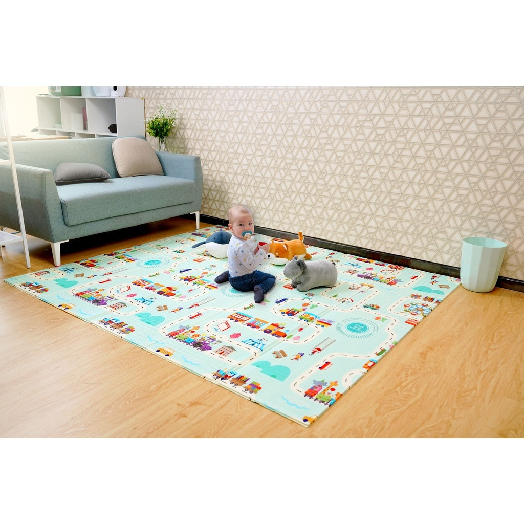 BONBOX High Quality XPE Foldable Karpet Lipat Playmat Bayi Karpet Bayi Matras Bayi Foam Lipat Nyaman Untuk Anak Warna Menarik dan Meningkatkan Sensorik Anak Elastis Alas Lantai Karpet Anak