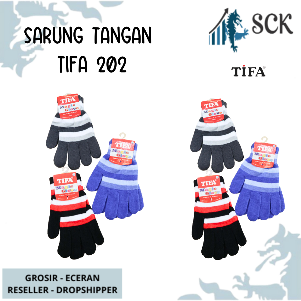 Sarung Tangan TIFA 202 Strip WARNA Polos TIFA STRIP 202 / Kaos Tangan Cewek Perempuan Dewasa Wanita / Perlengkapan Otomotif - sckmenwear GROSIR