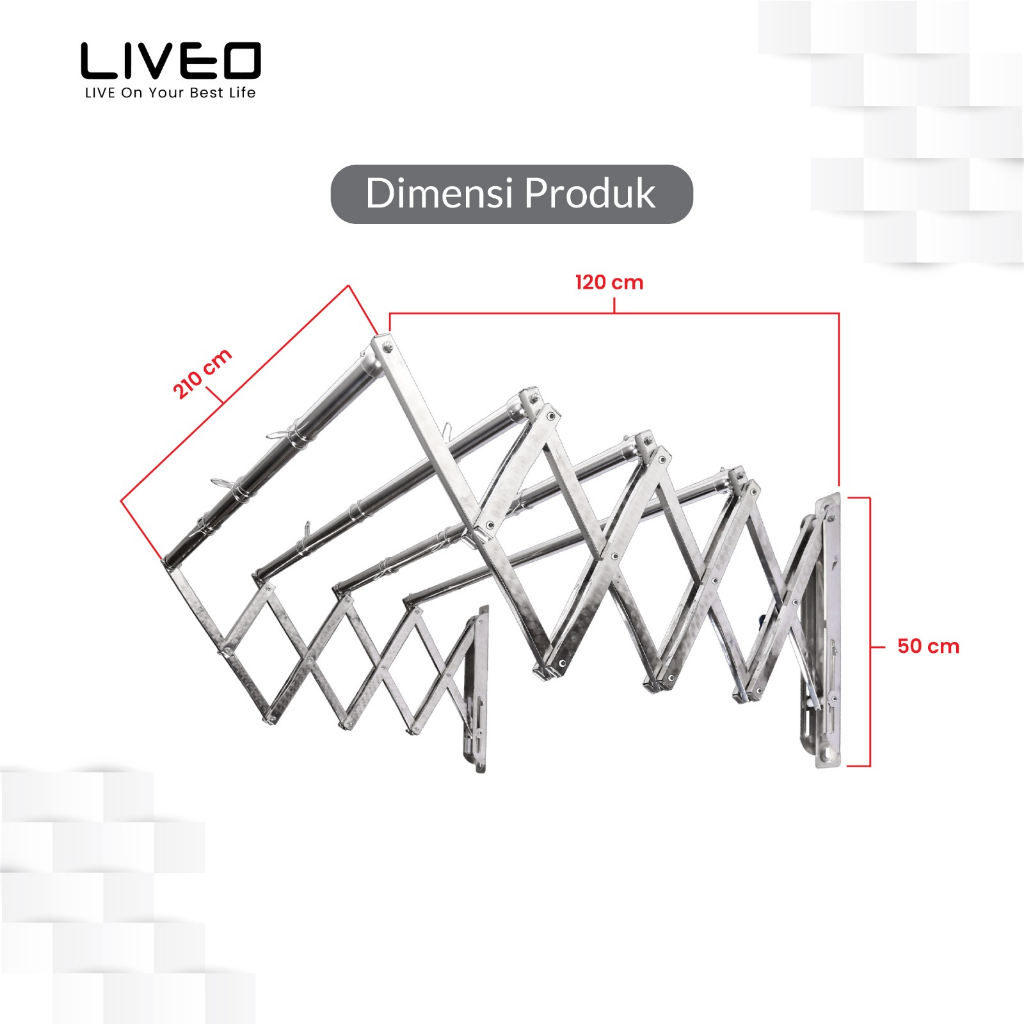 BUNDLING Jemuran Dinding LV399 + Meja Setrika OP-A062B