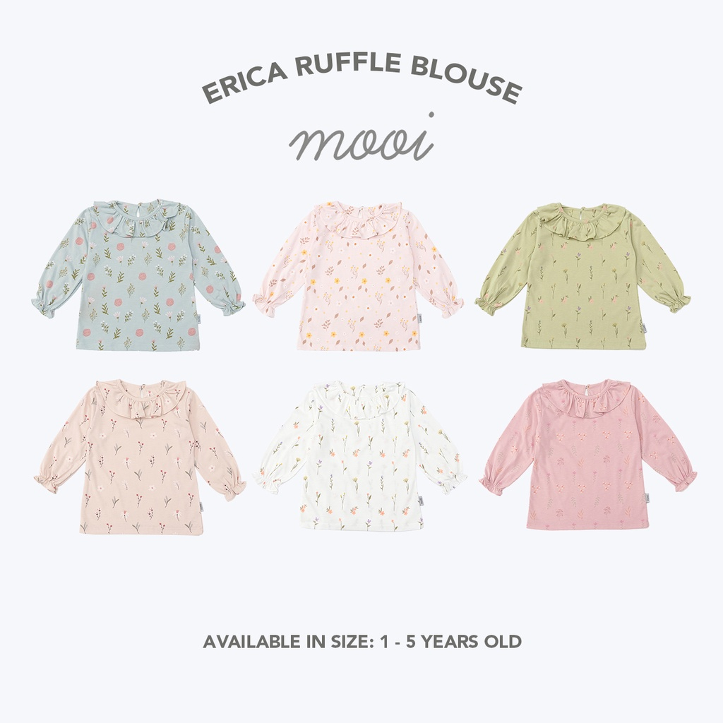 MOOI Erica Ruffle Blouse | Atasan Anak Perempuan