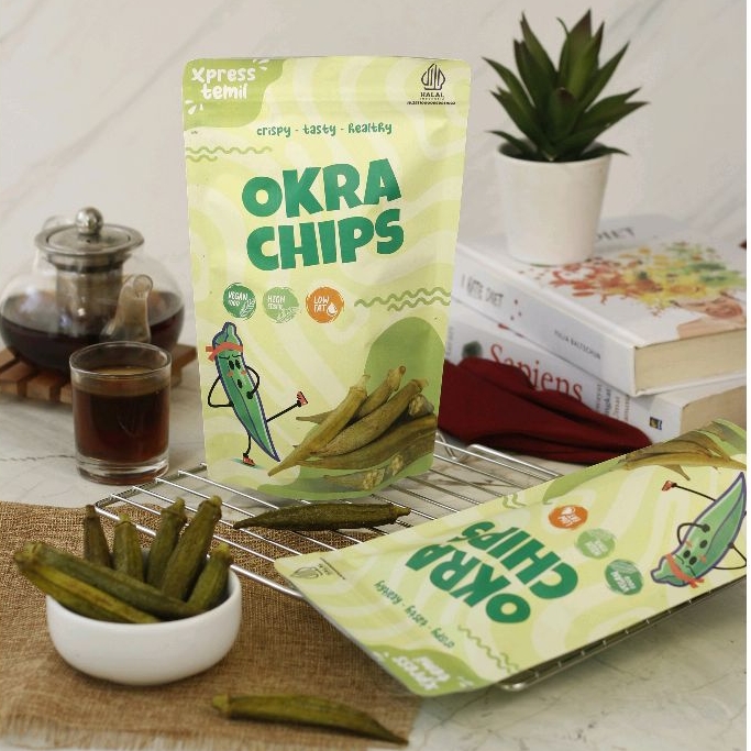 Olivoliv Snack Xpresstemil Keripik Okra Premium Kemasan Pouch