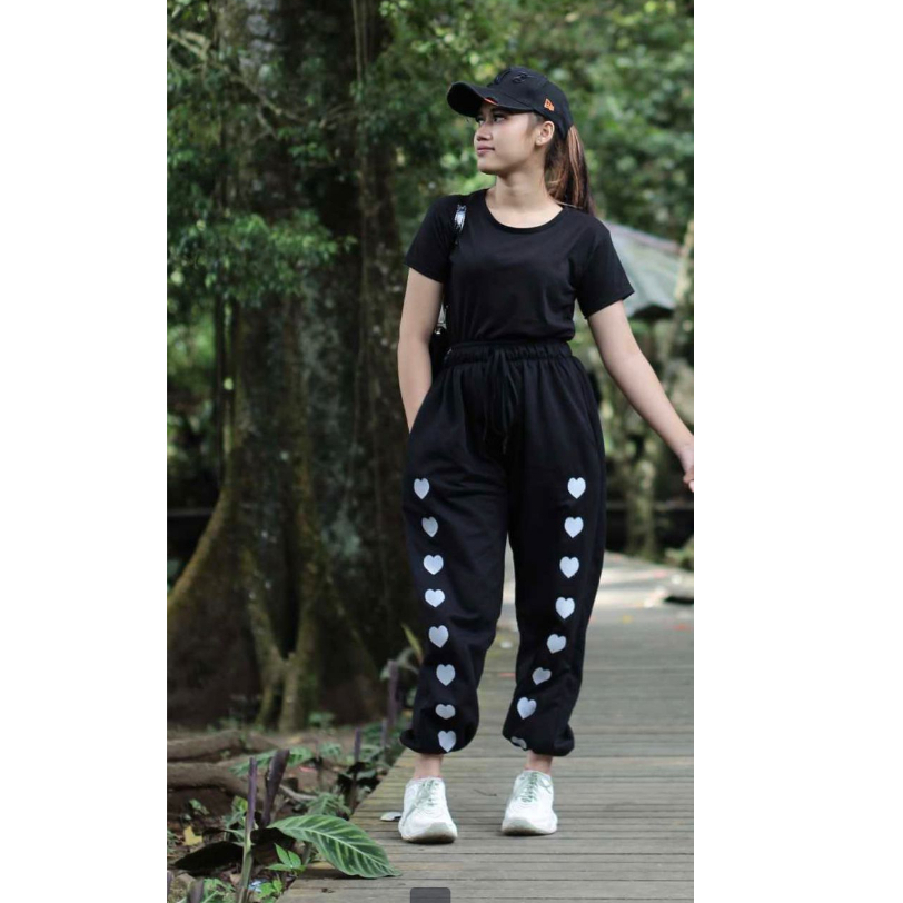 Celana Love Bordier Trackpants Wanita Panjang | Celana Import Sport Jogger Pants Wanita